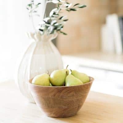 beautiful bowl of pears, to encourage healthier eating habits