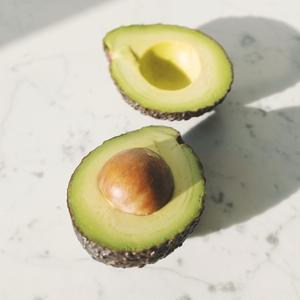 halved avocado