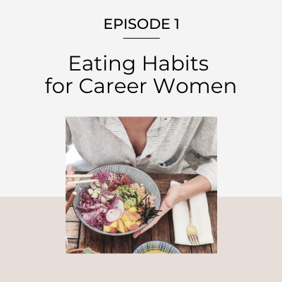 career woman eating healthy food