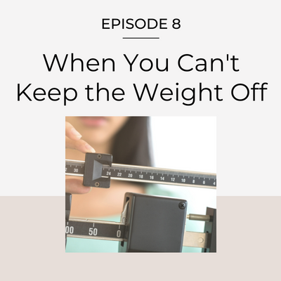 when you can't keep the weight off, woman on scale