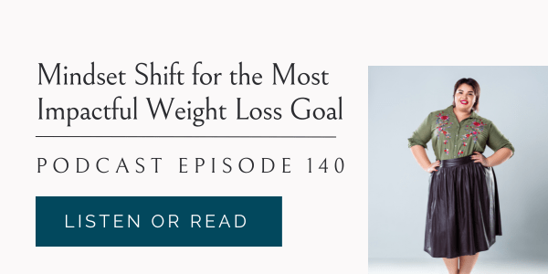 Mindset shift for the most impactful weight loss goal; confident, healthy woman
