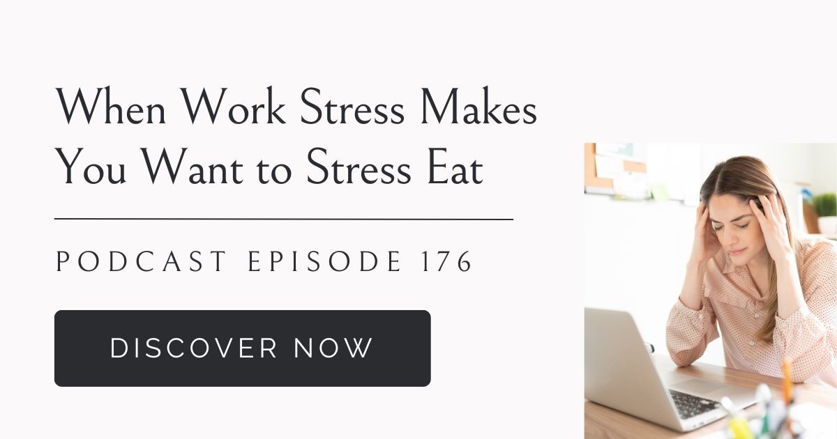 career woman feeling work stress, making her want to stress eat