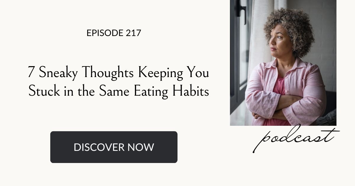 woman thinking and feeling stuck in the same eating habits