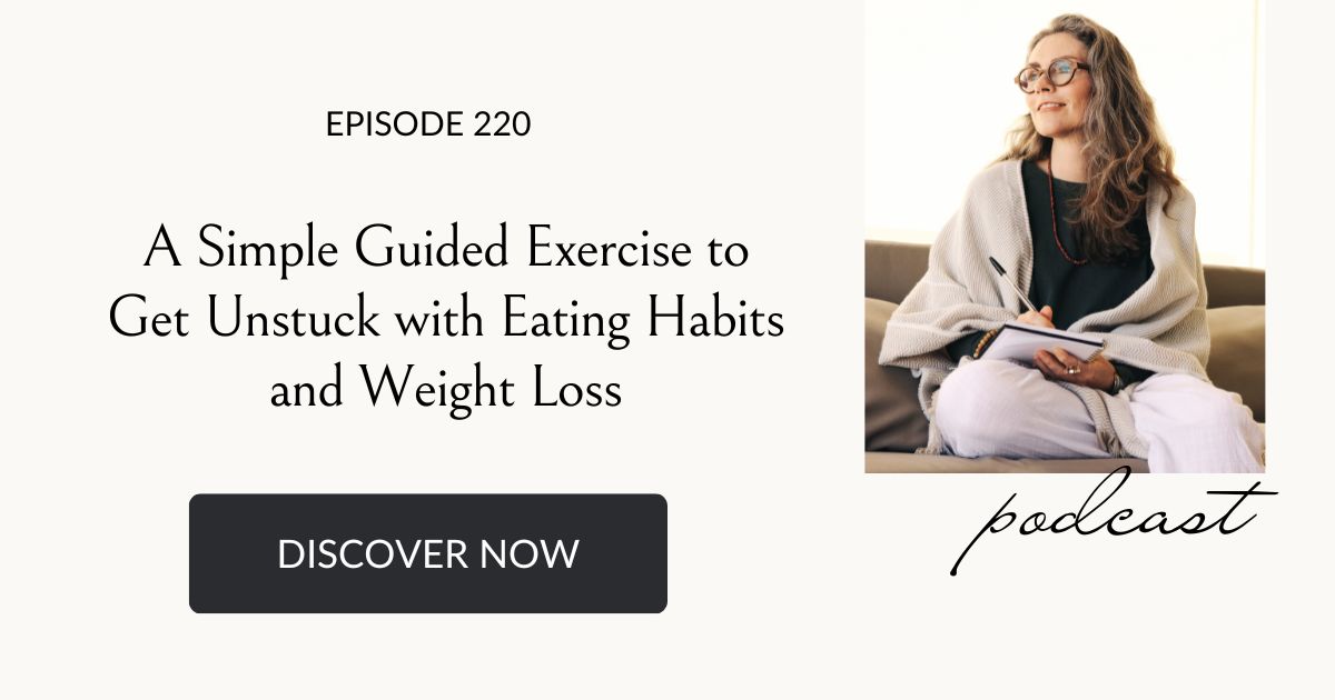 woman in healthcare doing a simple exercise to get unstuck with eating habits and weight loss