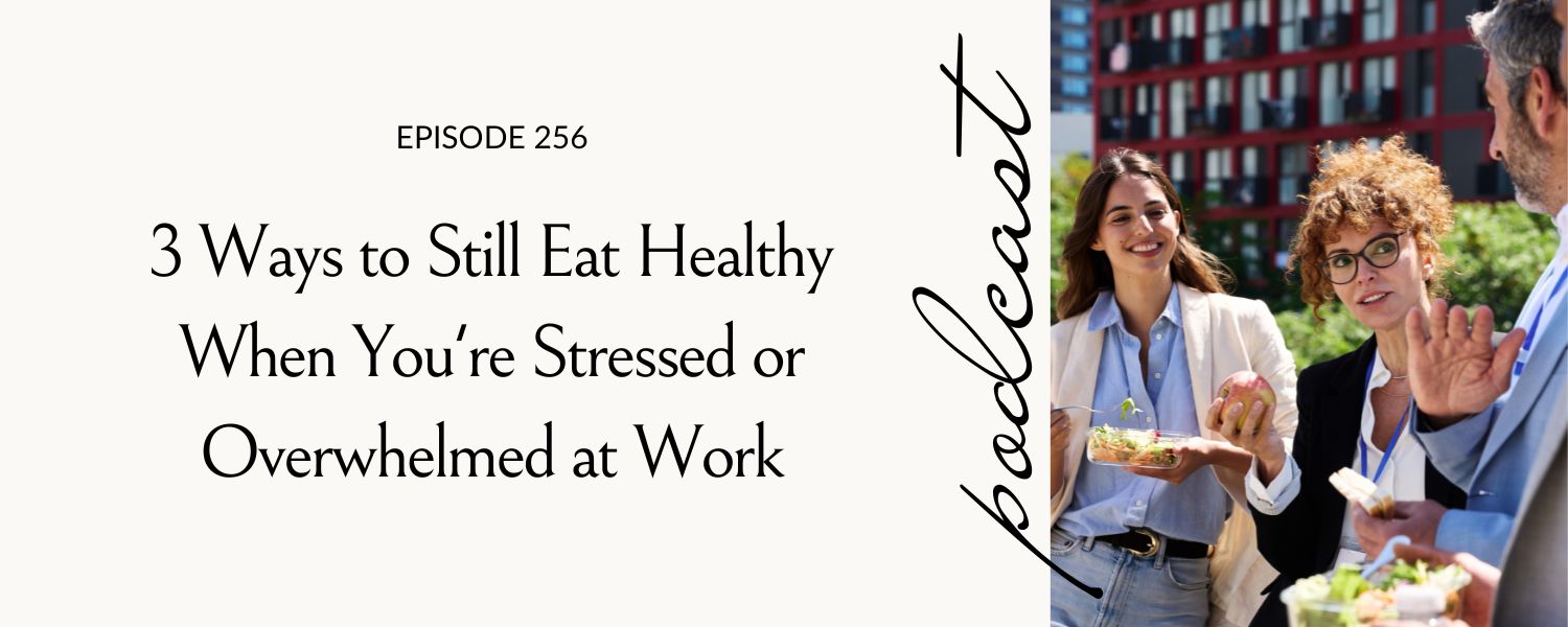 career women eating healthy lunch despite work stress